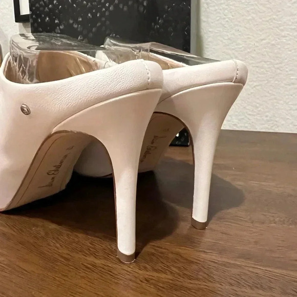 SAM EDELMAN EUC Nappa Leather White Oran Pointed Heeled Mules 8.5 - Picture 7 of 10